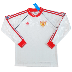 MAILLOT RETRO MANCHESTER UNITED DOMICILE VAINQUEUR COUPE DES COUPES MANCHES LONGUES 1990-1991