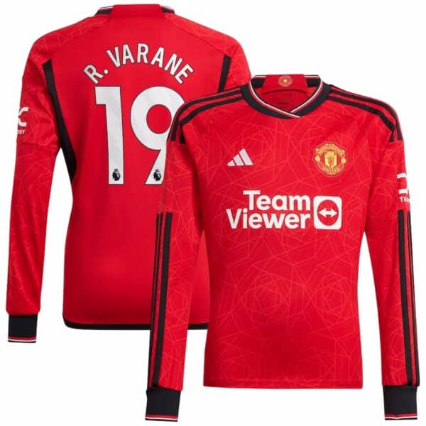 MAILLOT MANCHESTER UNITED DOMICILE VARANE MANCHES LONGUES 2023-2024