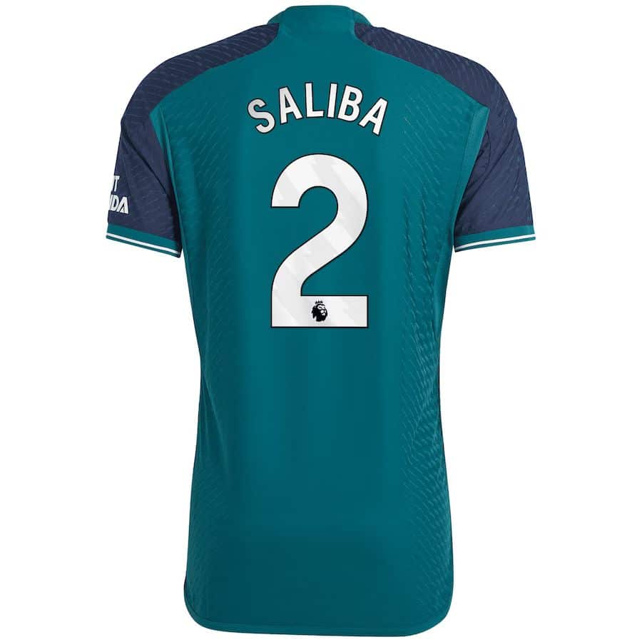 MAILLOT ARSENAL THIRD SALIBA VERSION AUTHENTIC 2023-2024