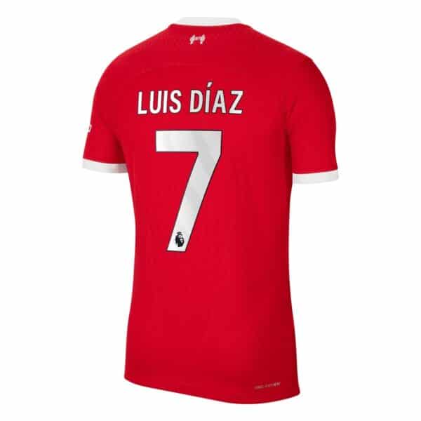 MAILLOT LIVERPOOL DOMICILE LUIS DIAZ VERSION VAPOR MATCH 2023-2024