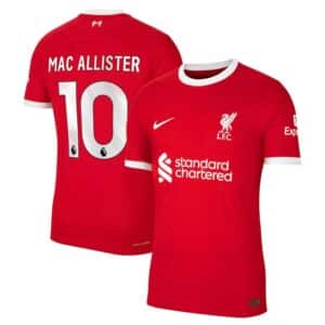 MAILLOT LIVERPOOL DOMICILE MAC ALLISTER VERSION VAPOR MATCH 2023-2024