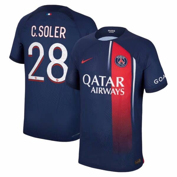 MAILLOT PSG DOMICILE CARLOS SOLER VERSION VAPOR MATCH 2023-2024