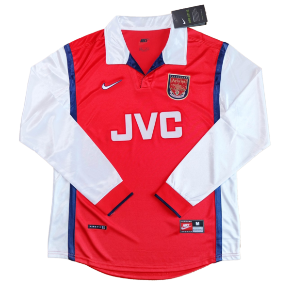 MAILLOT RETRO ARSENAL DOMICILE MANCHES LONGUES SAISON 1998-1999