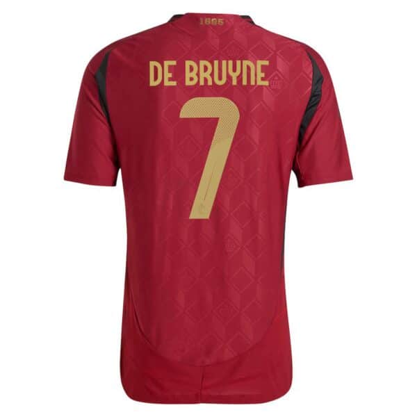 MAILLOT BELGIQUE DOMICILE HEAT RDY AUTHENTIC DE BRUYNE SAISON 2024-2025