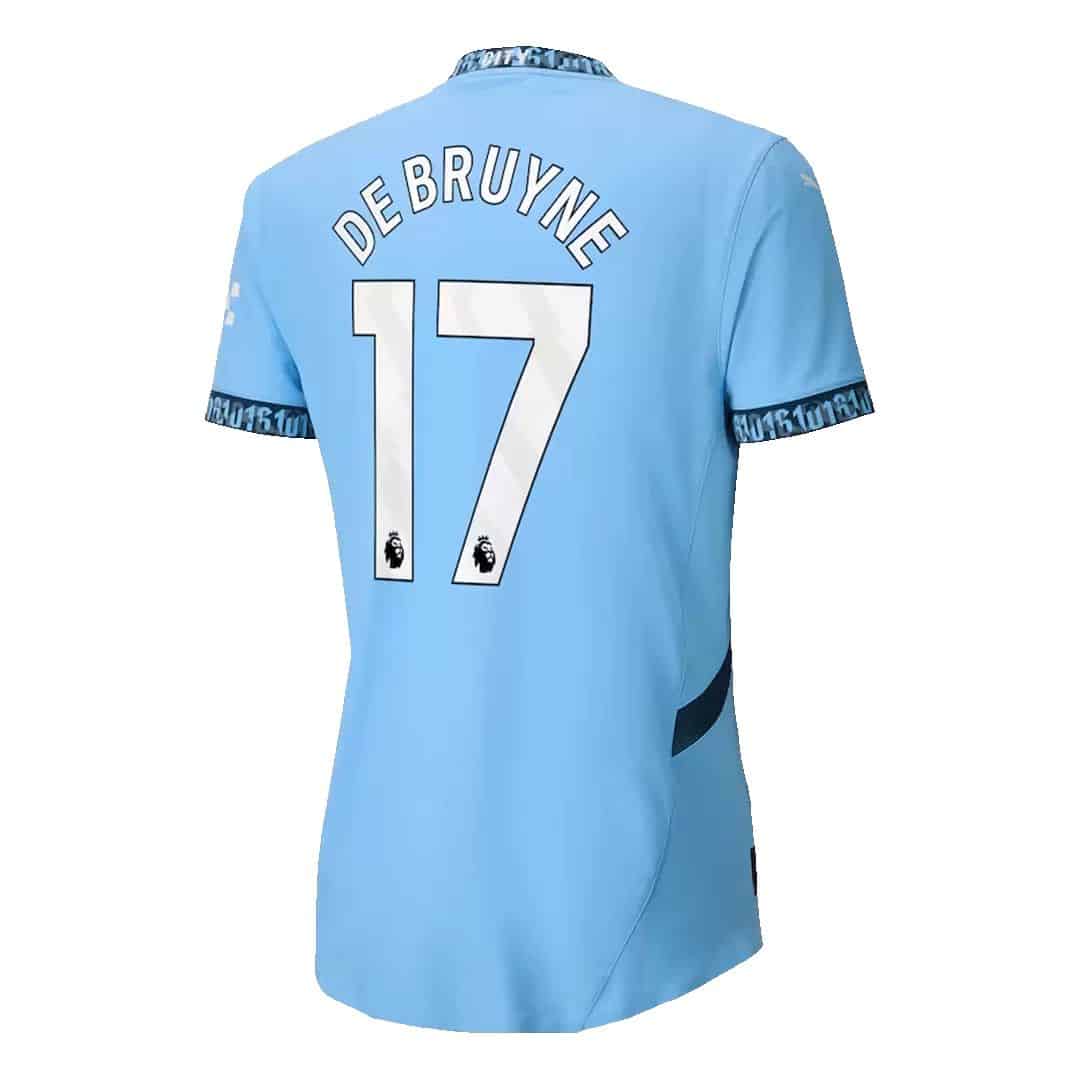 MAILLOT MANCHESTER CITY DOMICILE DE BRUYNE AUTHENTIC SAISON 2024-2025